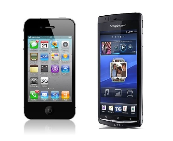 Sony Ericsson Xperia Arc and iPhone-4 Sony Ericsson Xperia Arc and iPhone-4