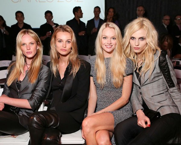 Anne Vyalitsyna, Edita Vilkeviciute, Lindsay Ellingson, Andrej Pejic, Jeffrey Fashion Cares 2012