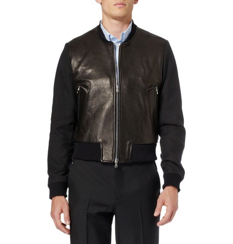 leather bomber jacket