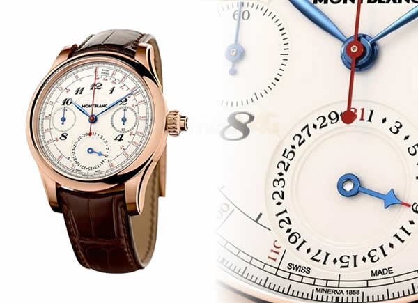 Montblanc Collection Villeret 1858 Vintage Tachydate luxury timepiece Montblanc Collection Villeret 1858 Vintage Tachydate luxury timepiece