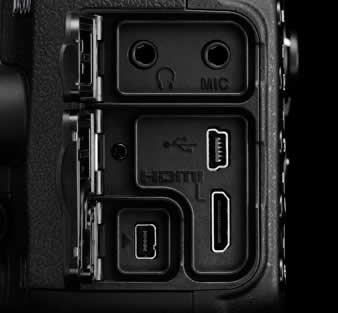 Nikon D600 HDMI, Mic, Headphone, Power, USB, Ports
