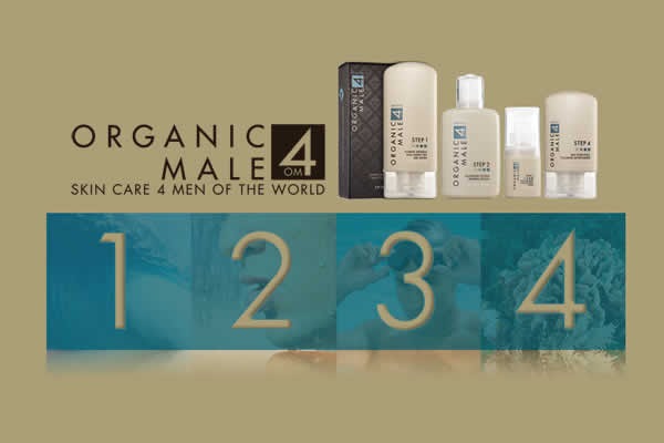 4 Products 4 Steps 4 Minutes to Skin Care by Organic Male OM4 4 Products 4 Steps 4 Minutes to Skin Care by Organic Male OM4