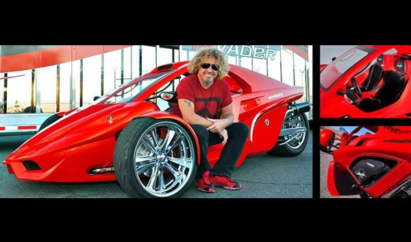 Sammy Hagar Invader TC-3 Coupe Red Rocker special edition performance reverse trike Sammy Hagar Invader TC-3 Coupe Red Rocker special edition performance reverse trike