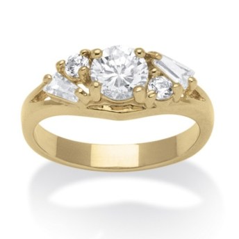 1.58 TCW Round and Baguette Cubic Zirconia