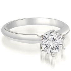 18k White Gold .35 cttw Solitaire Round