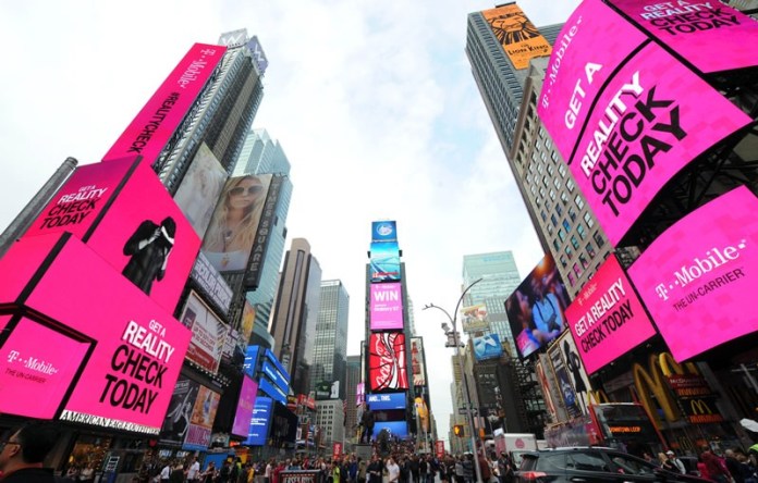 Samsung and T-Mobile take over Times Square