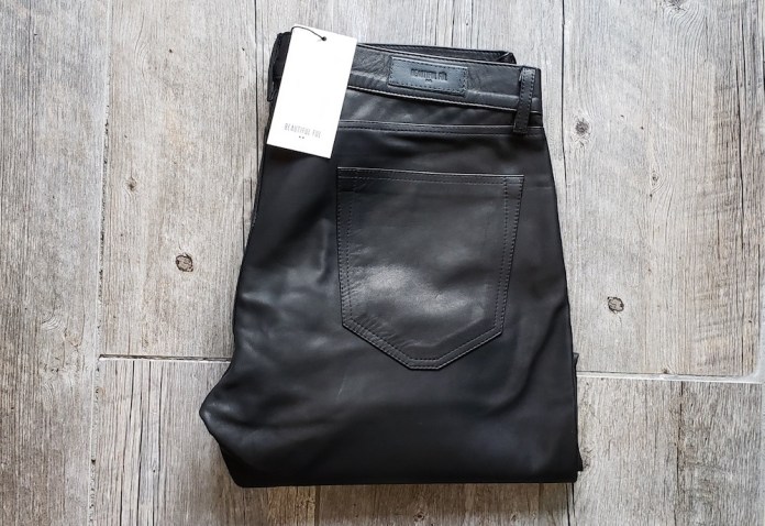 black leather pants
