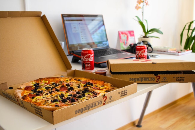 Pizza on moving day.