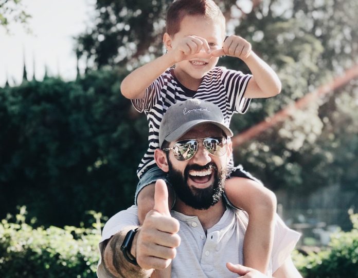 dad and son