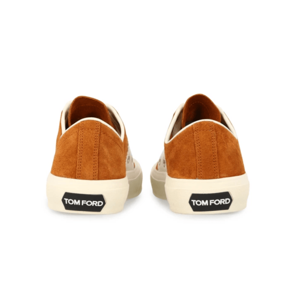 Tom Ford Low Suede Sneakers in Orange Burnt