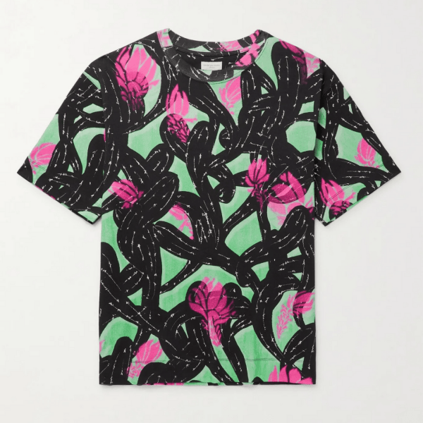 MR PORTER x DRIES VAN NOTEN: PRINTED COTTON JESRSEY T-SHIRT