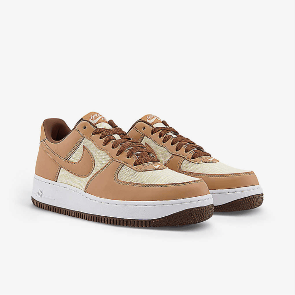 NIKE Air Force 1 ’07 Low-Top Leather and Canvas Trainers