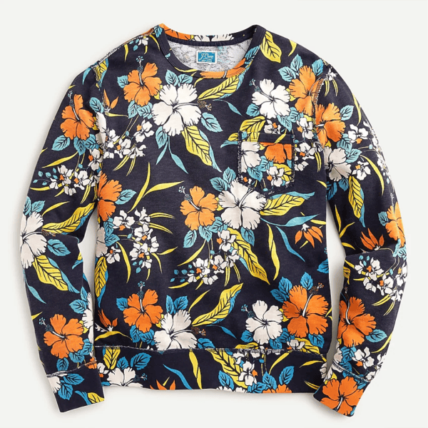 J.Crew Sweatshirt in Hawaiian Print