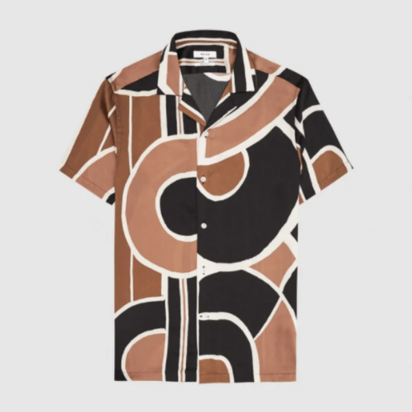 DECO PRINTED CUBAN COLLAR SHIRT BY REISS