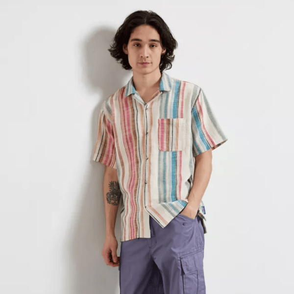 Collared Shirt: Without Walls Gauze Striped Shirt