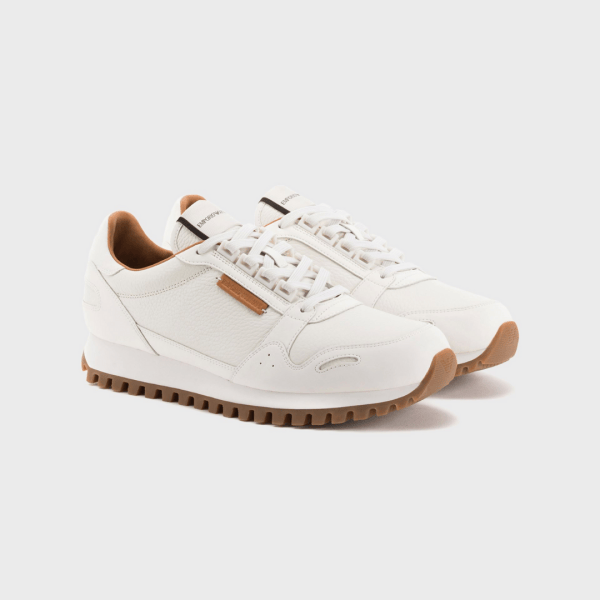 Leather Sneakers by Emporio Armani